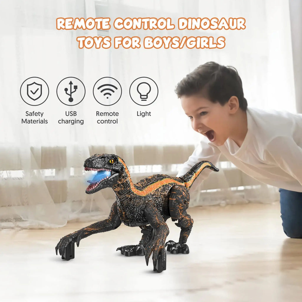 Remote Control Jurassic Dinosaur Toys (With LED Light And Roaring)
