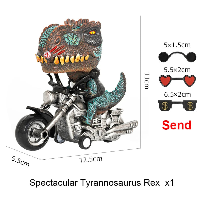 Dinosaur toys ornament figurines inertia car