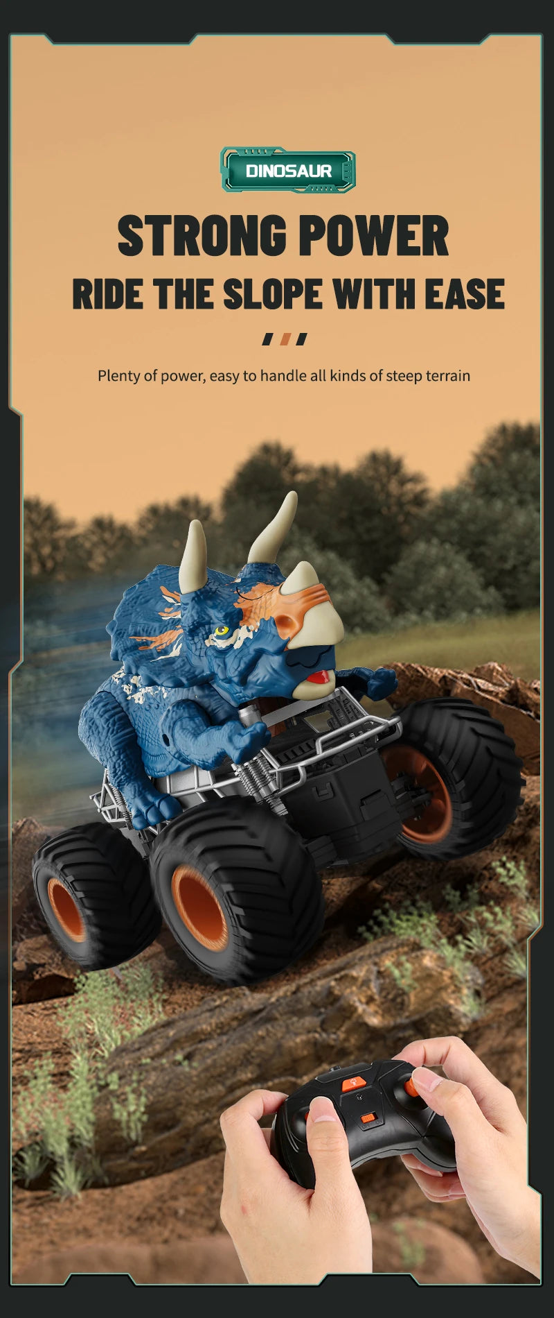 2.4G Dinosaur Atomized Spray Spraying Remote Control Climbing Car