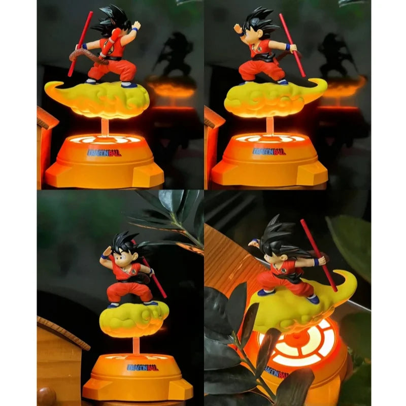 Dragon Ball Anime Figure Goku Figure Birthday Gift Rotating Night Light
