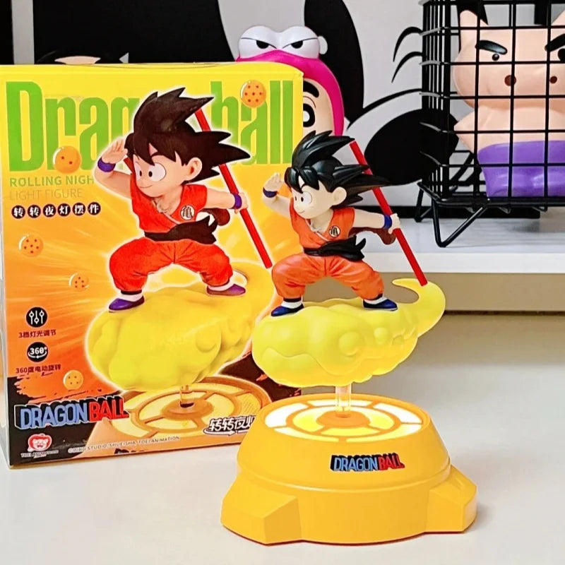 Dragon Ball Anime Figure Goku Figure Birthday Gift Rotating Night Light