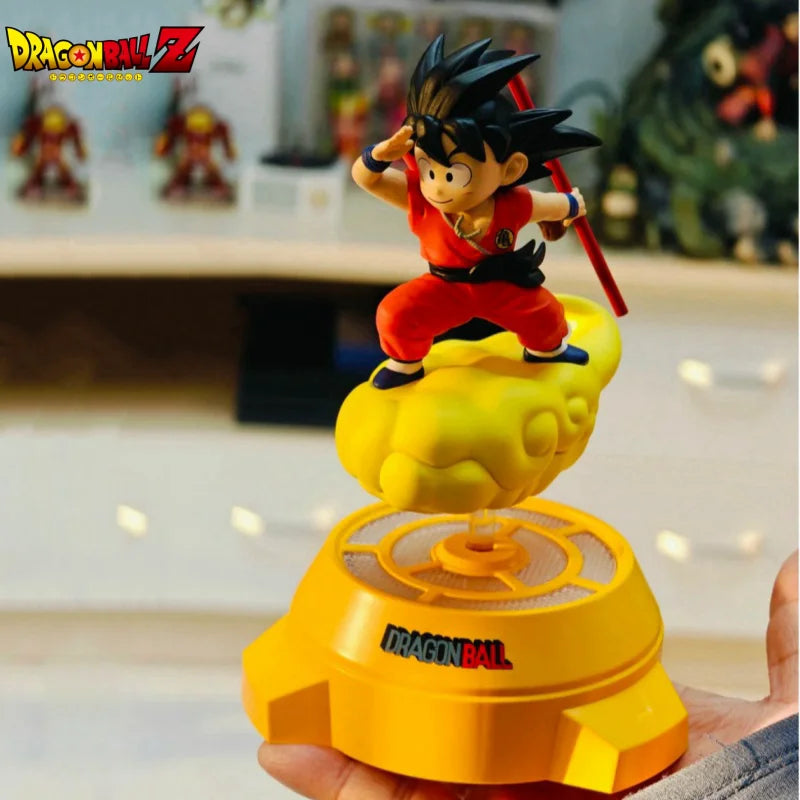 Dragon Ball Anime Figure Goku Figure Birthday Gift Rotating Night Light