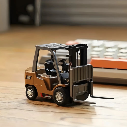 1/64 Remote-controlled alloy forklift Engineering vehicle Tabletop toys
